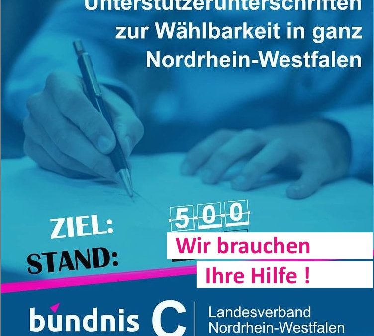 Wir sammeln Unterstützungsunterschriften für die Bundestagswahl